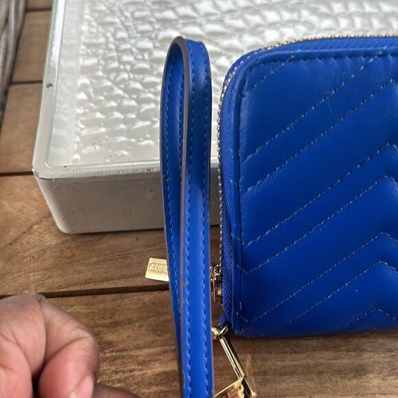 Anne Klein Blue Quilted Wristlet - Picture 4 of 7